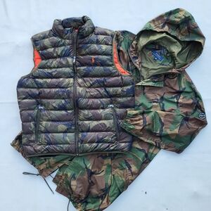 Polo Ralph Lauren Mens Camo Hoody Jacket Puffer Vest